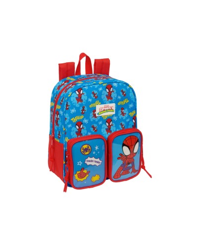 Mochila safta guarderia bolsillos adaptable a carro spidey 270x220x100 mm