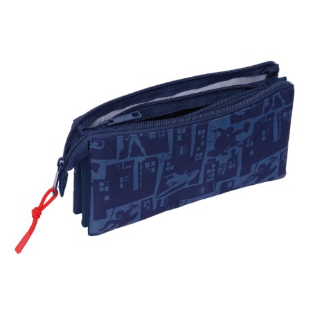 Bolso escolar portatodo safta triple spiderman 120x220x30xmm