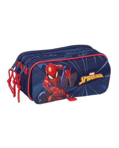 Bolso escolar portatodo safta triple big spiderman 100x215x80 mm