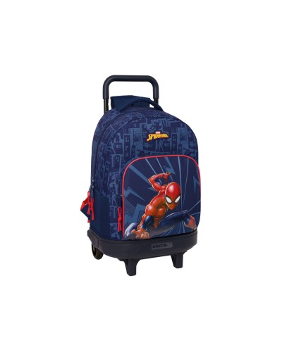 Mochila safta grande con ruedas compact extraible spiderman 450x330x220 mm