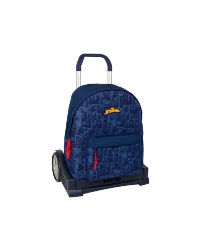 Mochila 774 safta con carro evolution spiderman 420x330x150 mm