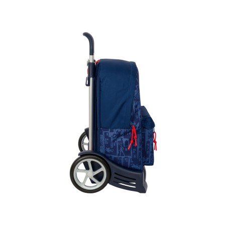 Mochila 774 safta con carro evolution spiderman 420x330x150 mm
