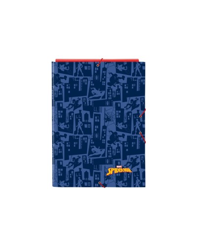Carpeta carton folio gomas solapas safta spiderman