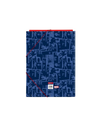 Carpeta carton folio gomas solapas safta spiderman