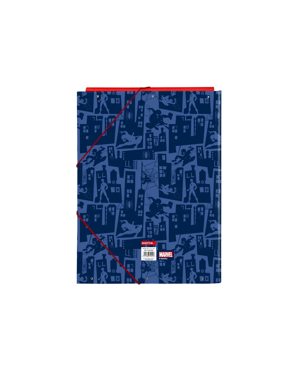 Carpeta carton folio gomas solapas safta spiderman