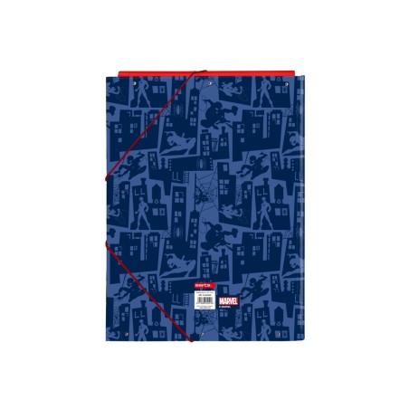Carpeta carton folio gomas solapas safta spiderman