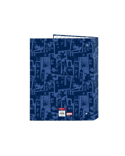 Carpeta carton folio 4 anillas mixtas safta spiderman