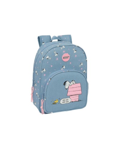 Mochila safta junior adaptable a carro snoopy 380x320x120 mm