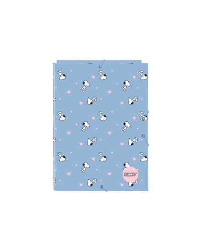 Carpeta carton folio gomas solapas safta snoopy
