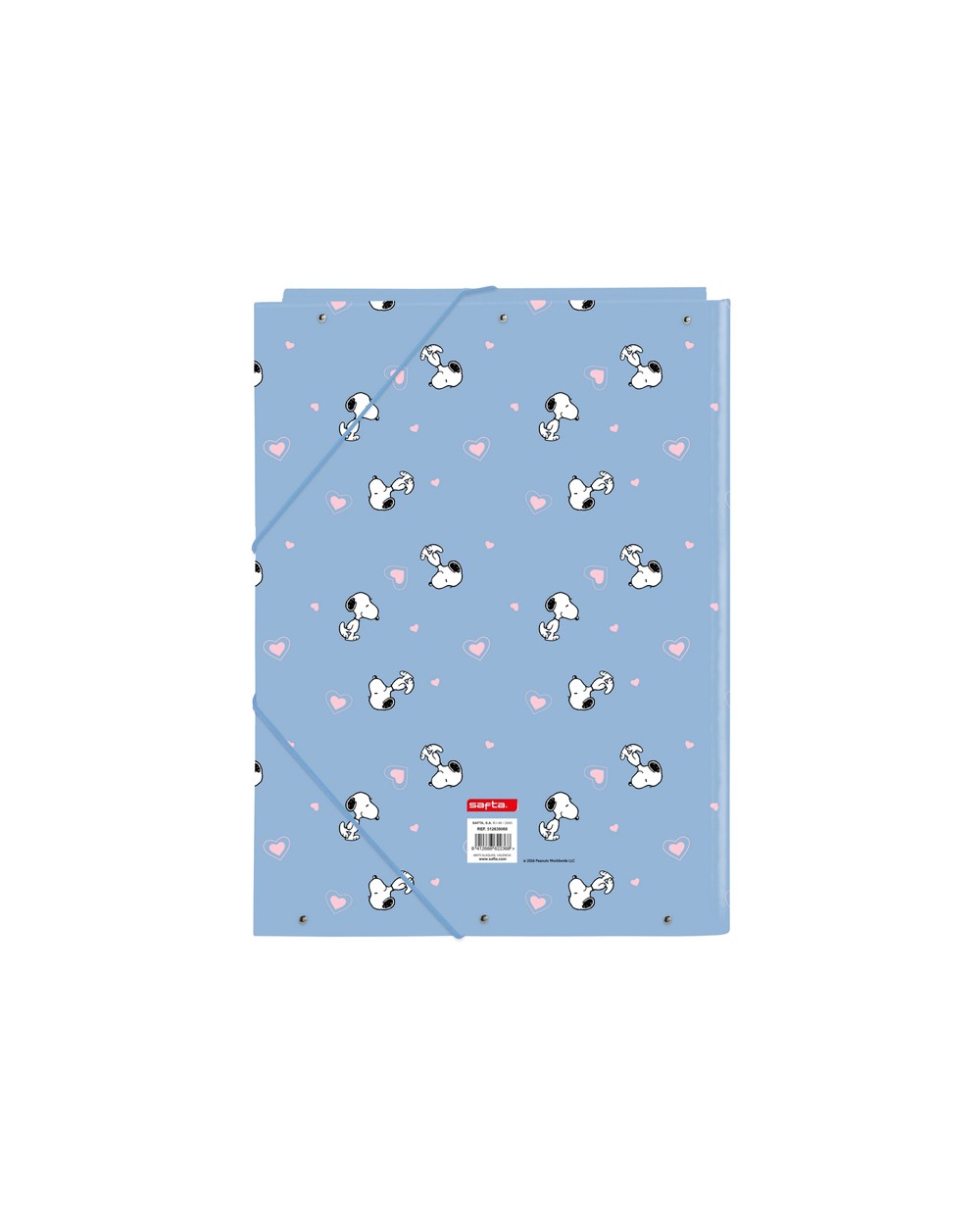 Carpeta carton folio gomas solapas safta snoopy