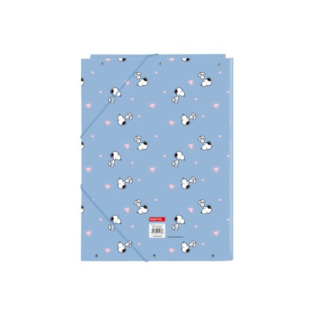 Carpeta carton folio gomas solapas safta snoopy