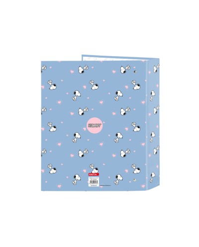 Carpeta carton folio 4 anillas safta lomo ancho snoopy