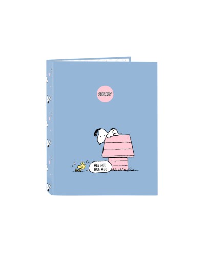 Carpeta carton folio 4 anillas mixtas safta snoopy