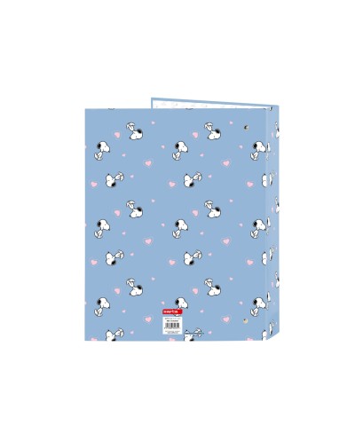 Carpeta carton folio 4 anillas mixtas safta snoopy