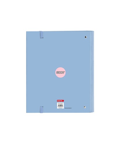 Carpeta con recambio safta din a4 cuadro 5 mm con goma y separadores snoopy