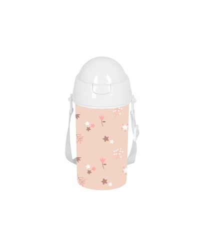 Botella portaliquidos safta 500 ml apertura automatica con pajita preescolar