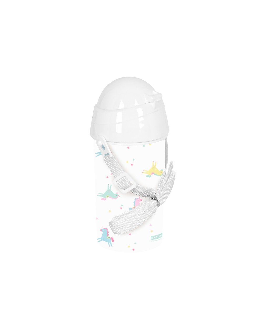 Botella portaliquidos safta 500 ml apertura automatica con pajita preescolar