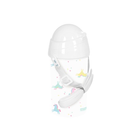 Botella portaliquidos safta 500 ml apertura automatica con pajita preescolar