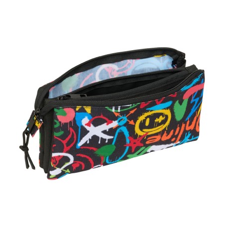 Bolso escolar portatodo safta triple graffiti 120x220x30 mm