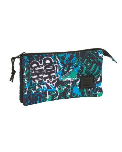 Bolso escolar portatodo safta triple graffiti 120x220x30 mm