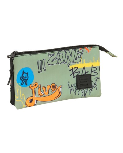 Bolso escolar portatodo safta triple graffiti 120x220x30 mm