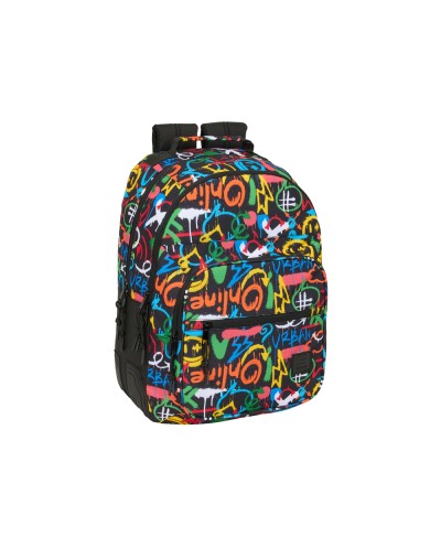 Mochila safta doble con cantoneras adaptable a carro graffiti 420x320x150 mm