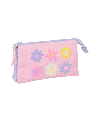 Bolso escolar portatodo safta triple bouquet 120x220x30 mm