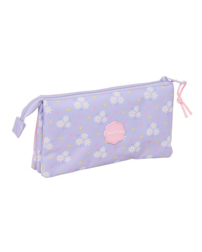 Bolso escolar portatodo safta triple bouquet 120x220x30 mm