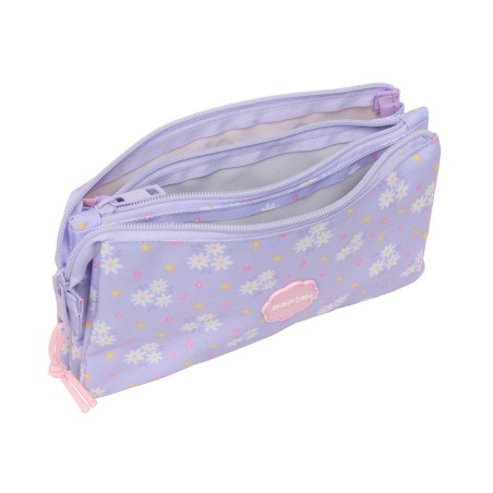 Bolso escolar portatodo safta triple bouquet 120x220x30 mm