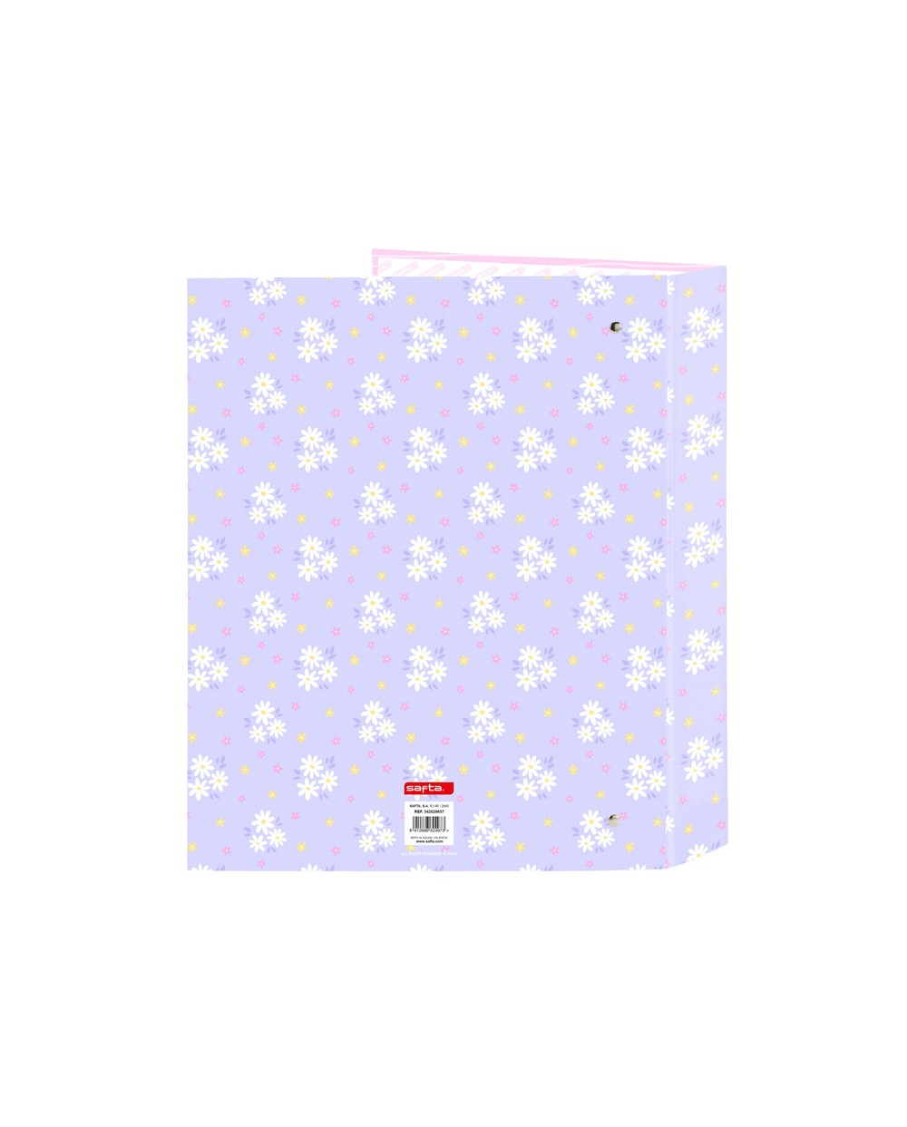 Carpeta carton folio 4 anillas safta lomo ancho bouquet