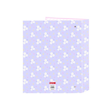 Carpeta carton folio 4 anillas safta lomo ancho bouquet