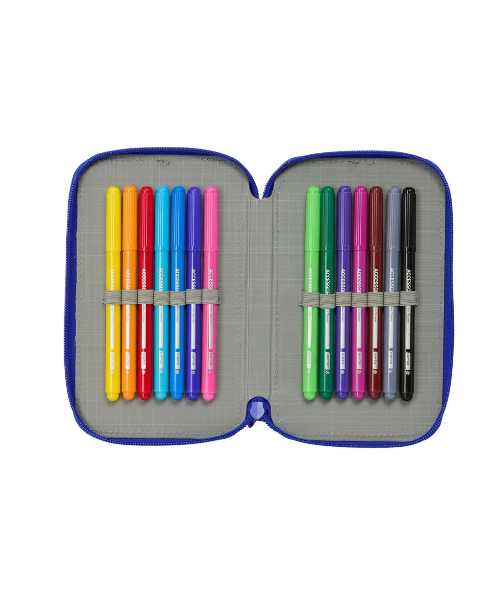 Plumier escolar safta doble cremallera pequeno 29 piezas real madrid 3 equipacion 25 26 195x125x40 mm