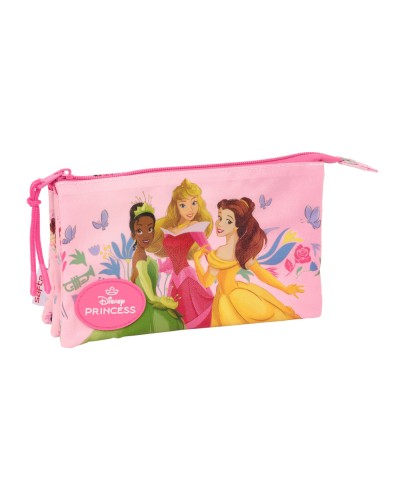 Bolso escolar portatodo safta triple princesas disney 120x220x30 mm