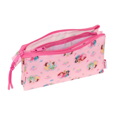 Bolso escolar portatodo safta triple princesas disney 120x220x30 mm