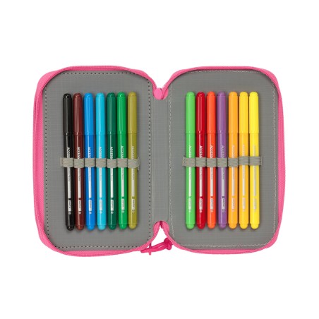 Plumier escolar safta triple cremallera 37 piezas princesas disney 195x125x55 mm