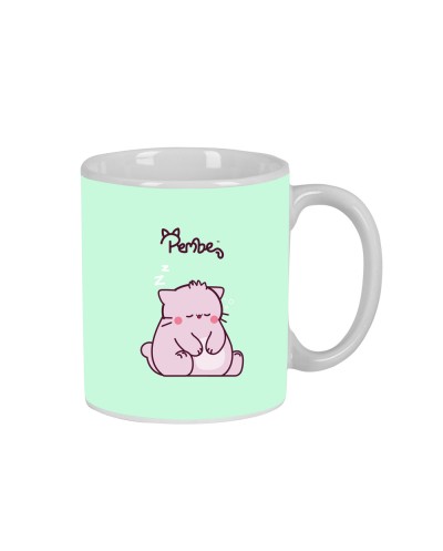 Taza grande safta pembe the pink cat 95x80x80 mm