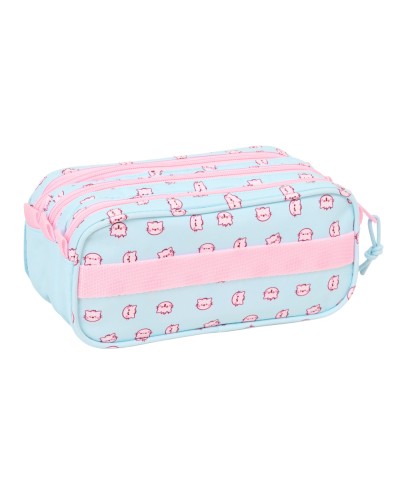 Bolso escolar portatodo safta triple big pembe the pink cat 100x215x80 mm