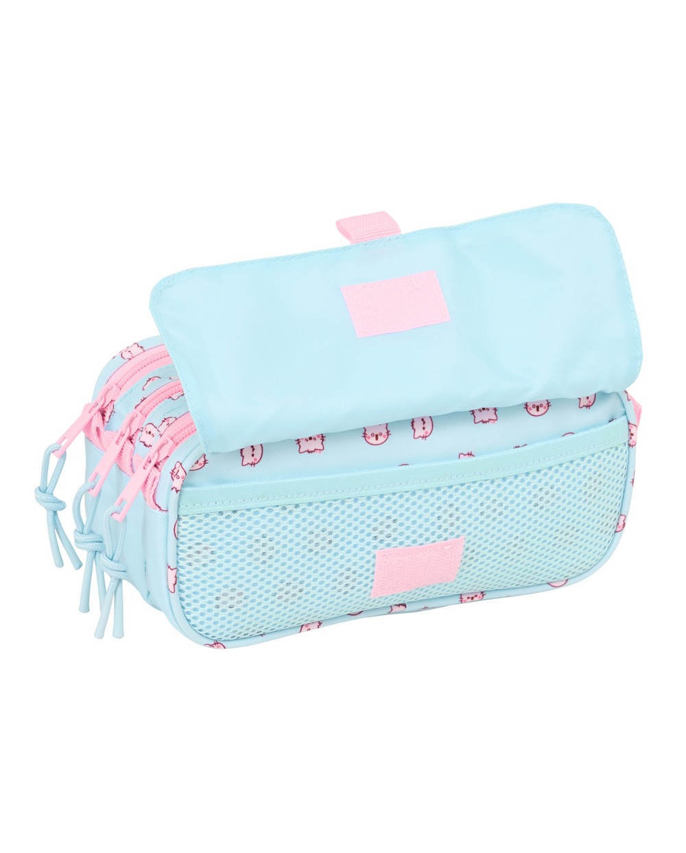 Bolso escolar portatodo safta triple big pembe the pink cat 100x215x80 mm