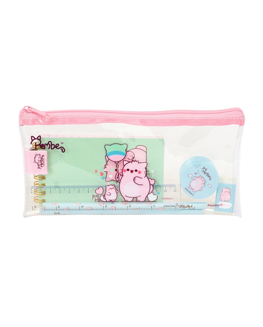 Bolso escolar portatodo safta actividades pembre the pink cat 105x225x10 mm