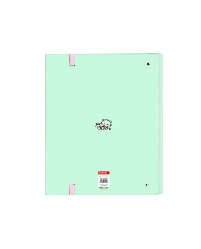 Carpeta con recambio safta din a4 cuadro 5 mm con goma y separadores the pink cat