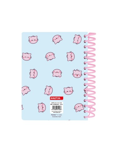 Bloc de notas frontal squishy safta pembe the pink cat