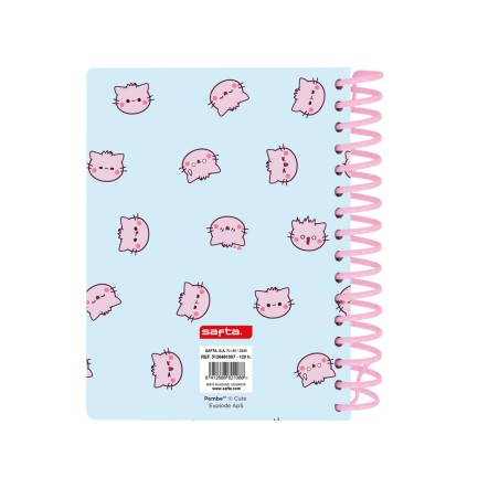 Bloc de notas frontal squishy safta pembe the pink cat