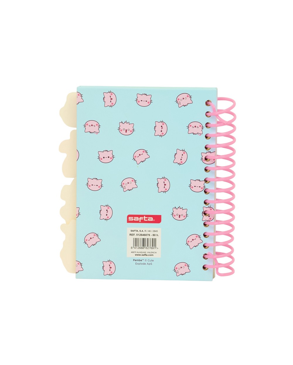 Bloc de notas safta a6 pembe the pink cat