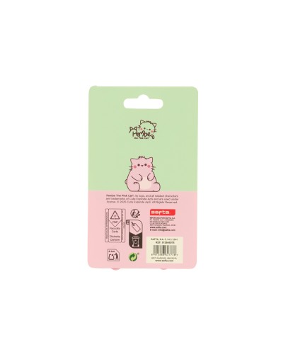 Blister safta clips pembe the pink cat 125x75 mm
