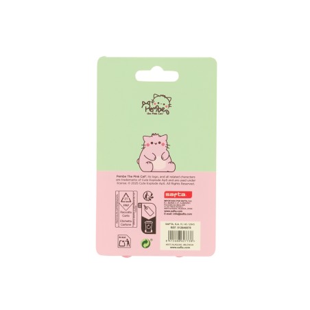 Blister safta clips pembe the pink cat 125x75 mm