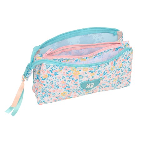 Bolso escolar portatodo safta triple reciclado moos fiori 120x220x30 mm