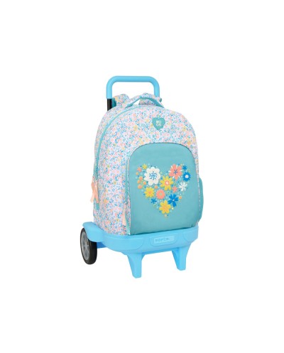 Mochila safta grande con ruedas compact evolution extraible reciclado moos fiori 450x330x220 mm