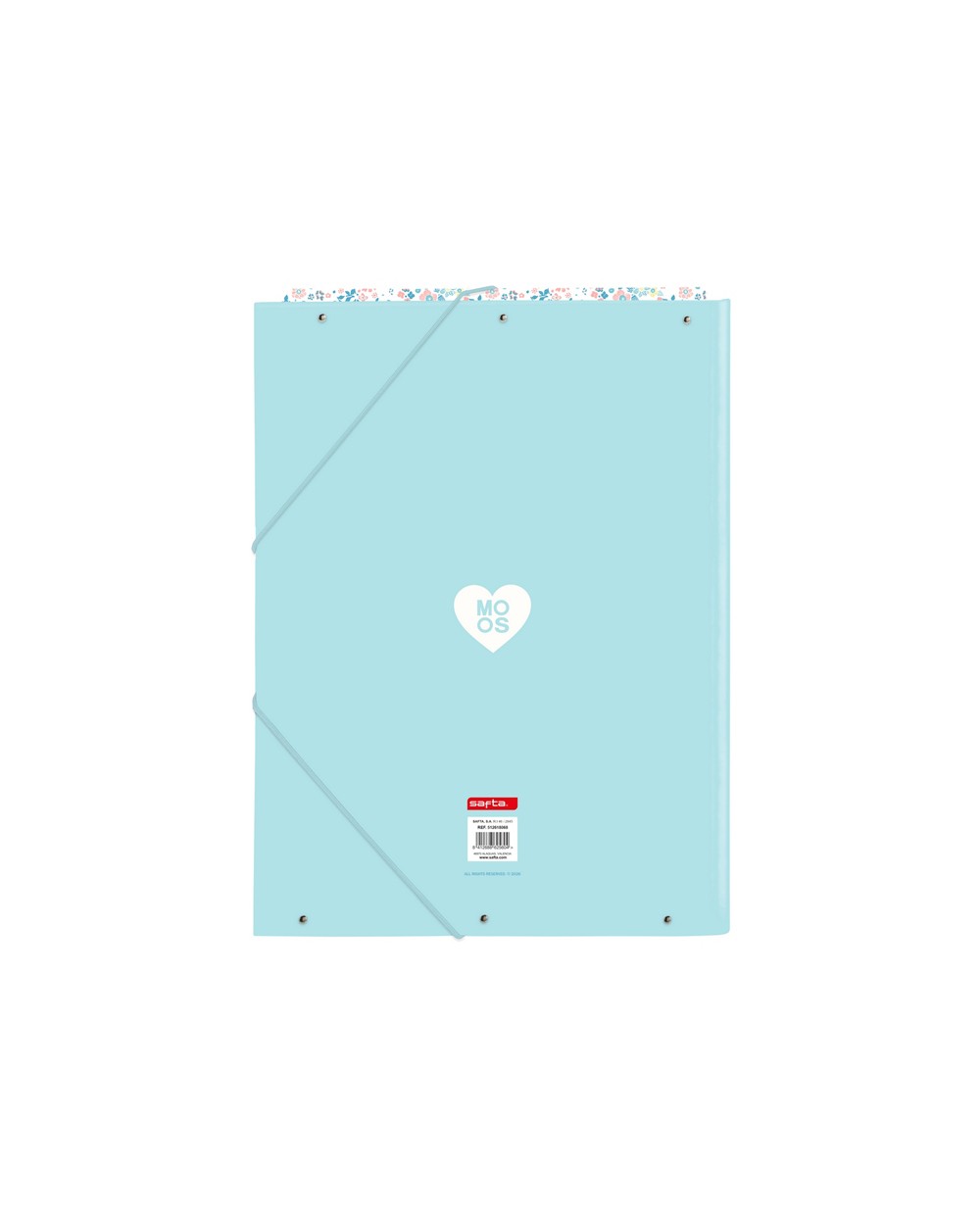 Carpeta carton folio gomas solapas safta moos fiori