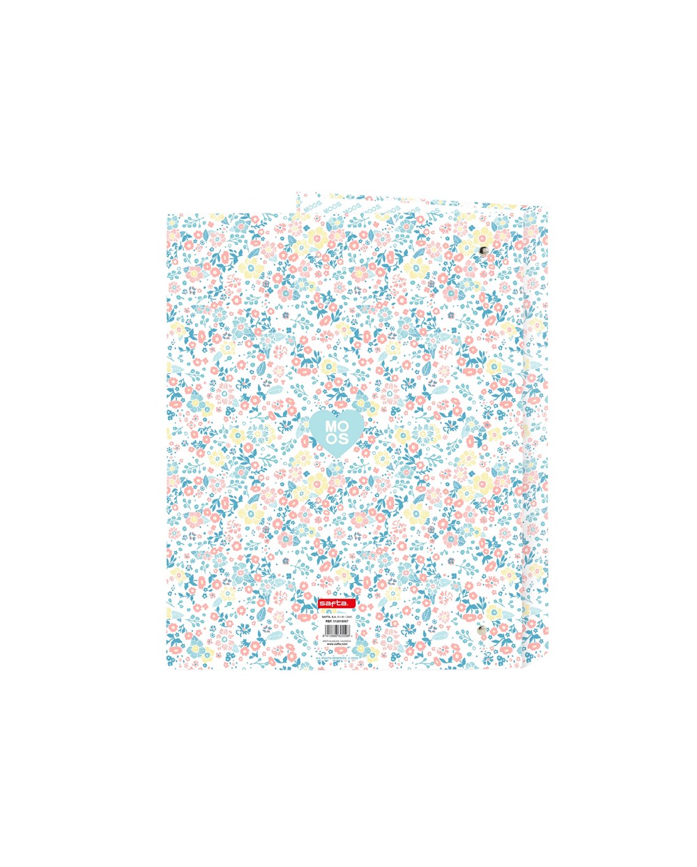 Carpeta carton folio 4 anillas mixtas safta moos fiori