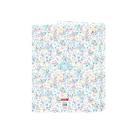 Carpeta carton folio 4 anillas mixtas safta moos fiori